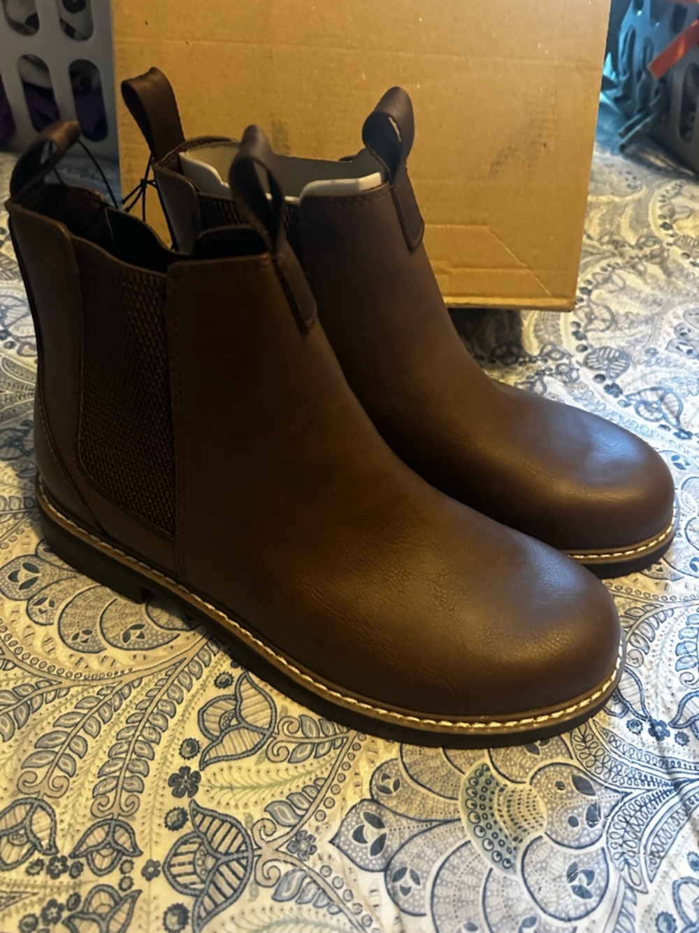 NIB Portland Men's Black Chelsea Boots - Pull-On - Picture 5 of 8